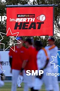 pre game entrances and anthem PHOTO: James Worsfold / SMP IMAGES / Baseball Australia | Action from the Australian Baseball League 2019/20 Round 2 clash between the Perth Heat v Canberra Cavalry played at Perth Harley-Davidson ballpark, Perth, Wester